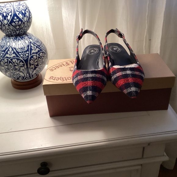 Brooks Brothers Red Fleece collection Plaid Slingback Women Shoes - Picture 6 of 7